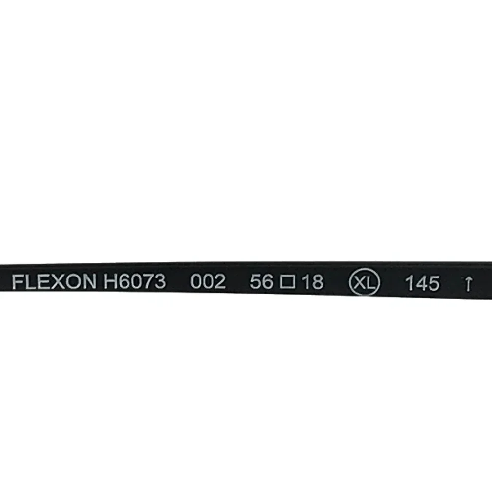 Flexon Eyeglasses Frames H6073 002 Satin Black Matte Titanium 56-18-145